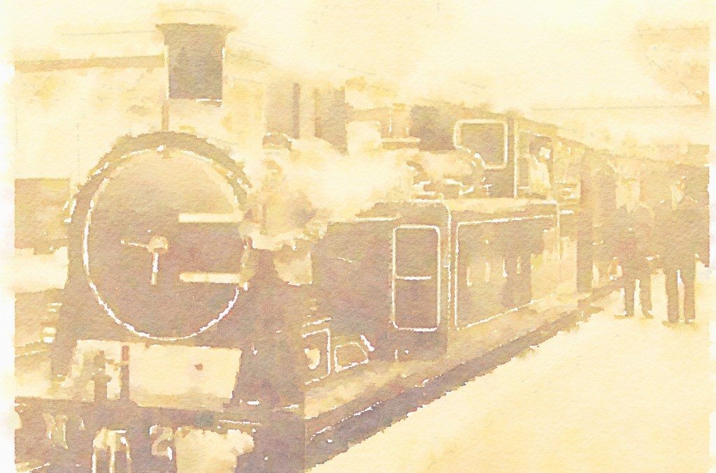 The train now standing..