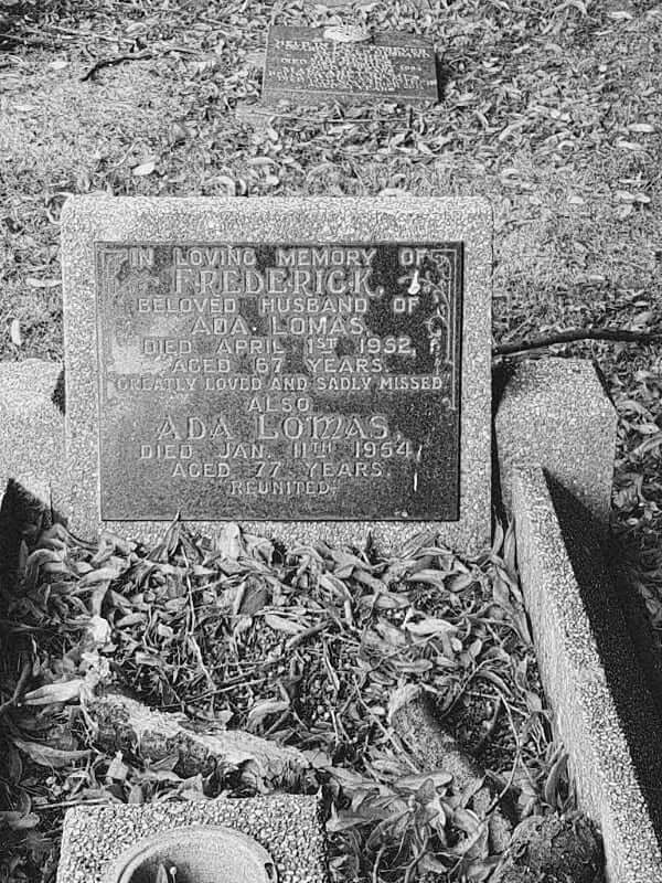 Frederick lomas headstone
