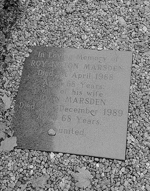 Roy Marsden memorial