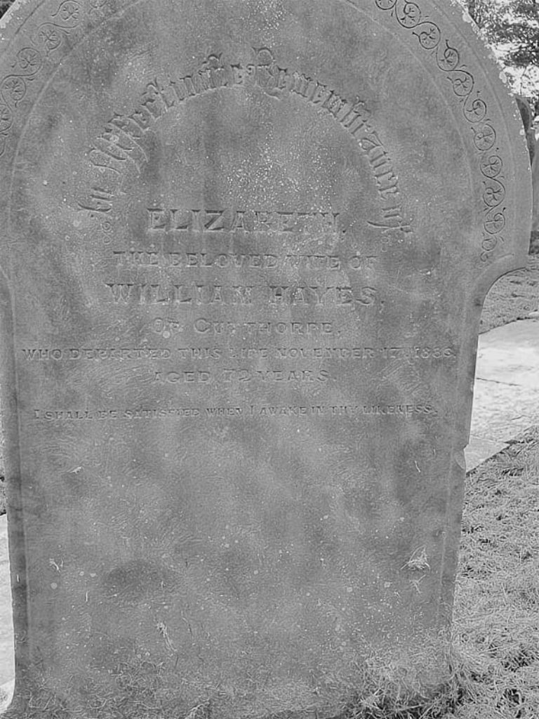 Elizabeth Hayes* headstone