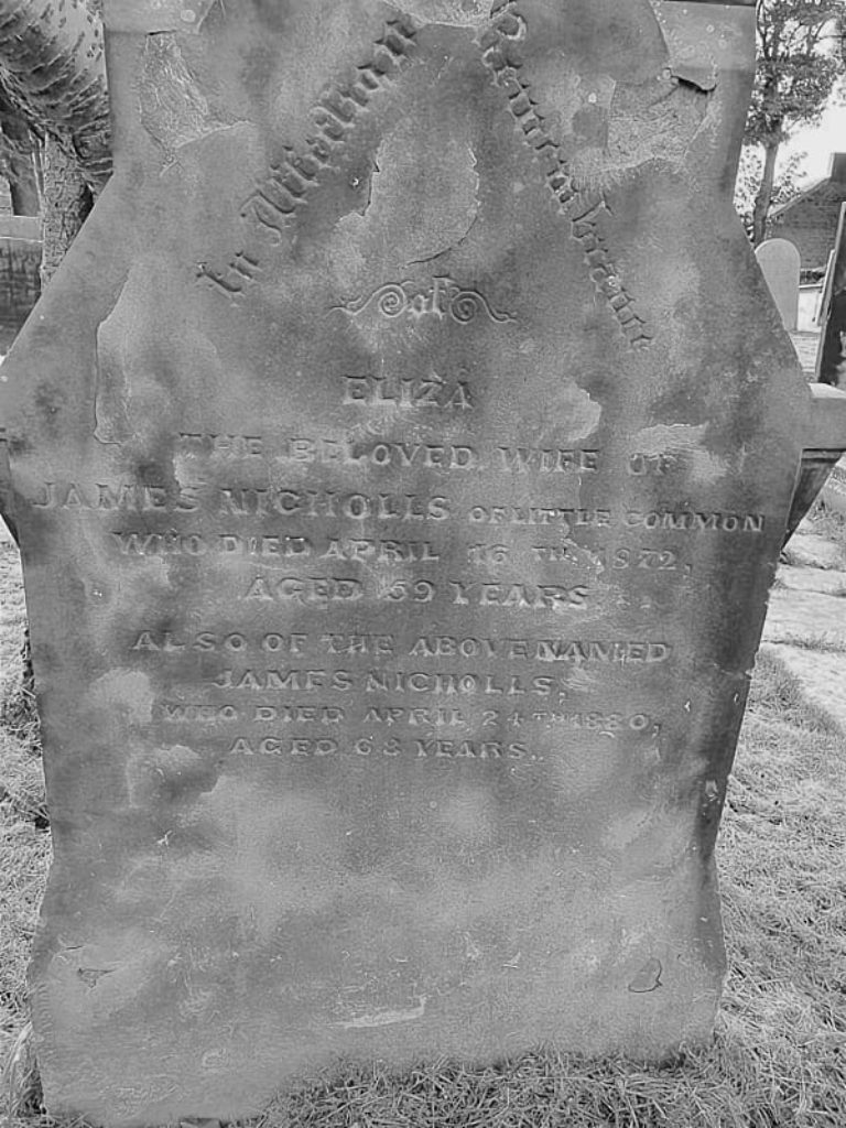 James Nicholls headstone