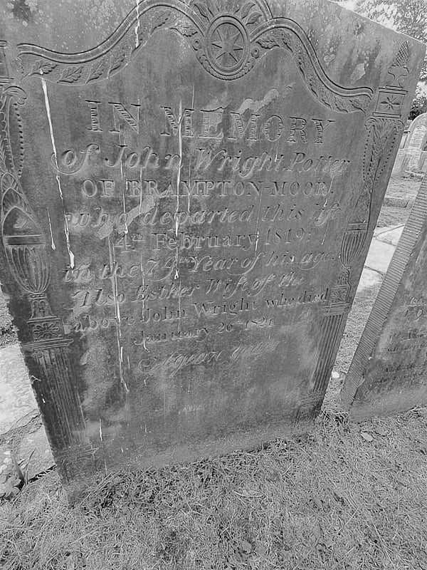 John Wright headstone