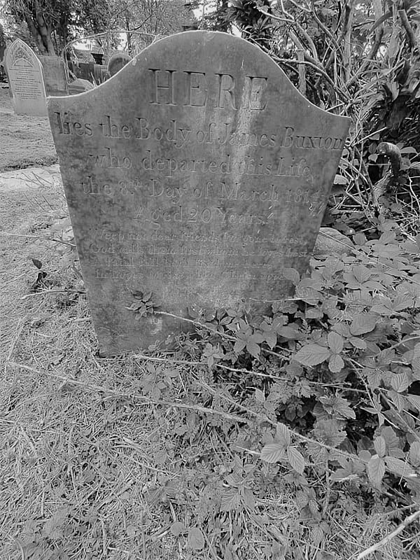James Buxton headstone