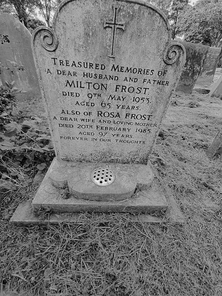 Milton Frost headstone